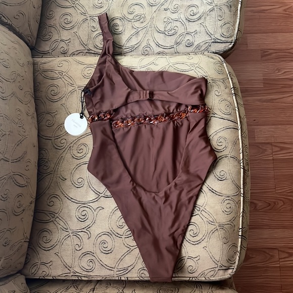 NWT Revolve Tularosa Adaire One Piece, chocolate brown, small - Picture 6 of 7